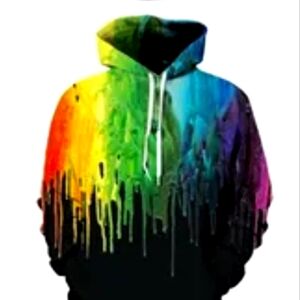 RAINBOW DRIP Unisex Pullover Hoodie
